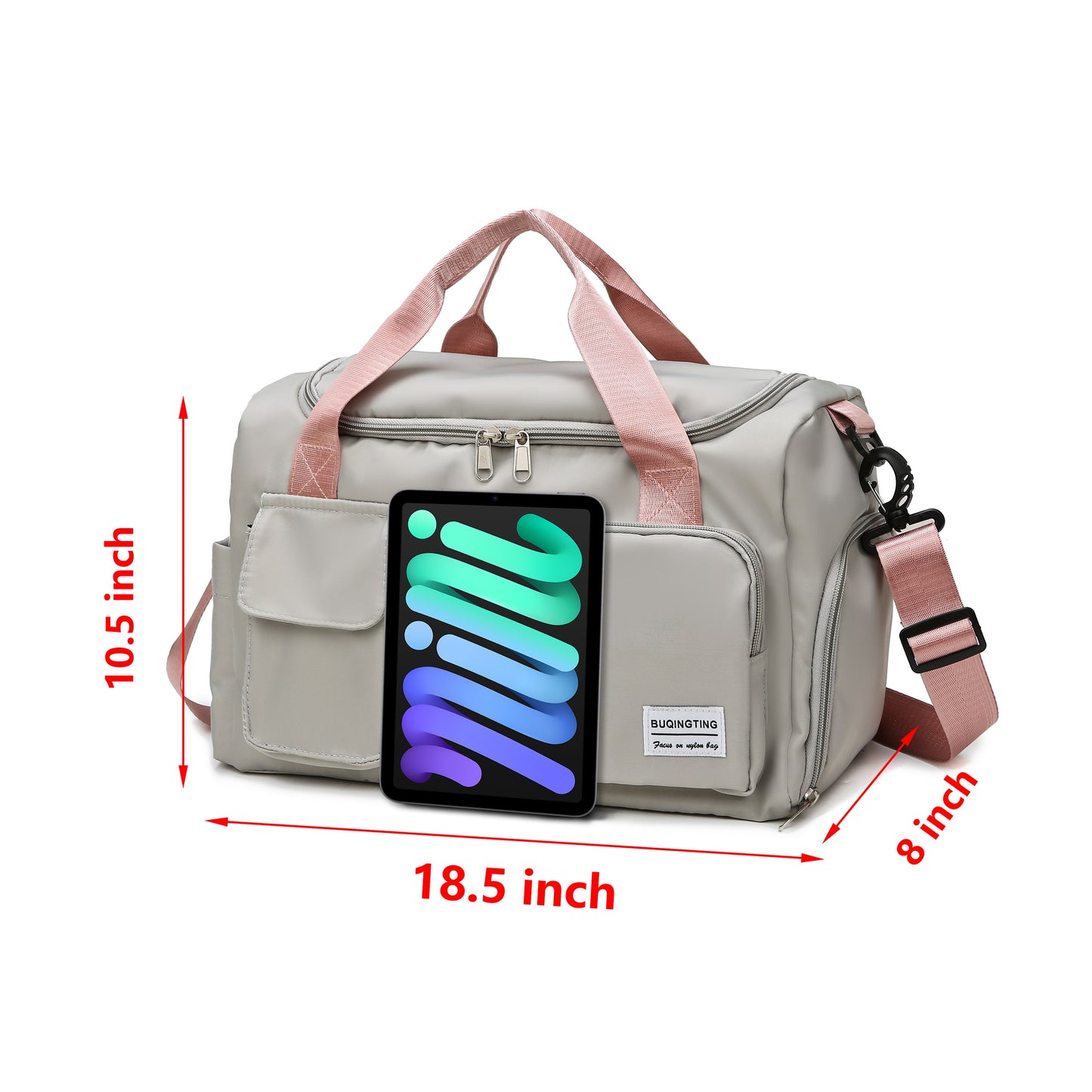 Women Sports Backpack Gym Bag with Shoe Compartment Wet Pocket