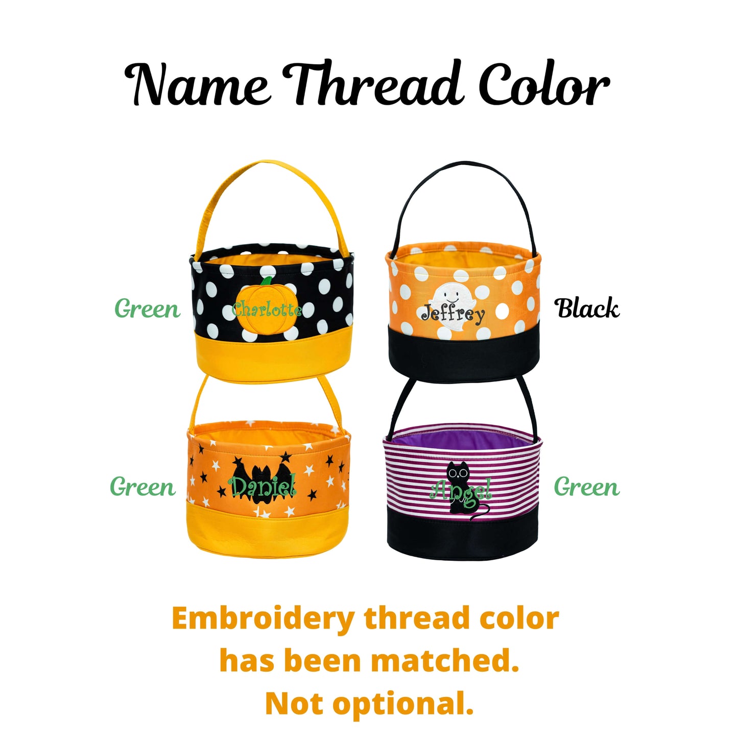 Custom Embroidered Halloween Bucket
